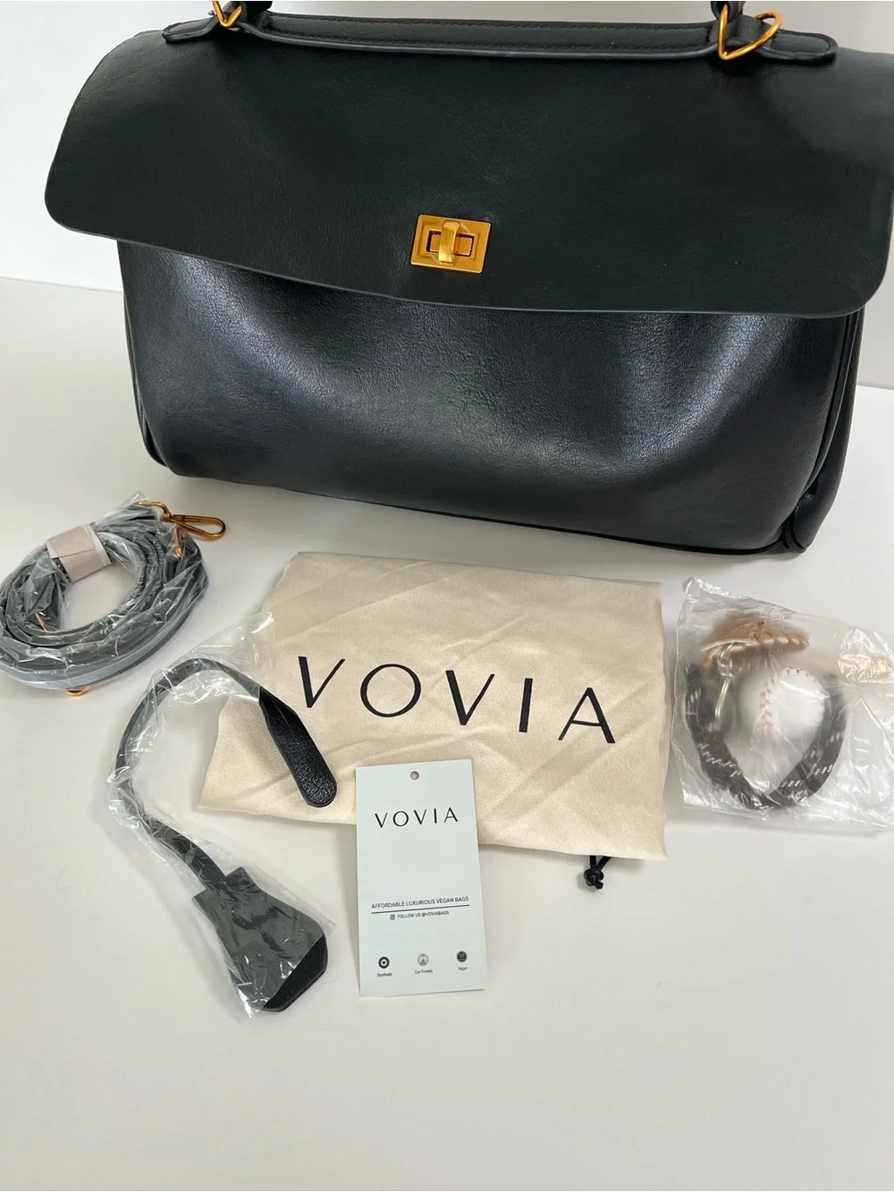 Vovia Bags Black Ciara Vintage Shoulder Bag